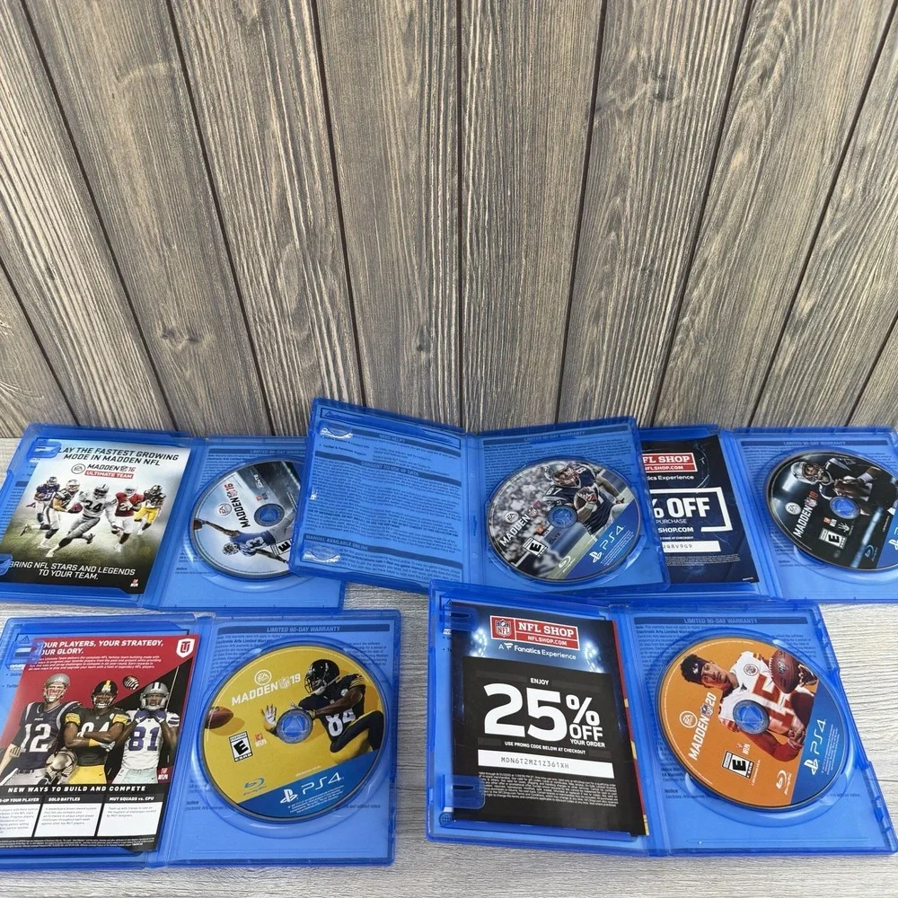 Lot Of 5 Sony Playstation 4 Game Bundle Madden '16 '17'18 '19 '20 'Tested Works